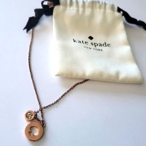 Kate spade rose gold pendant necklace (22 inches) Brand new no tags
